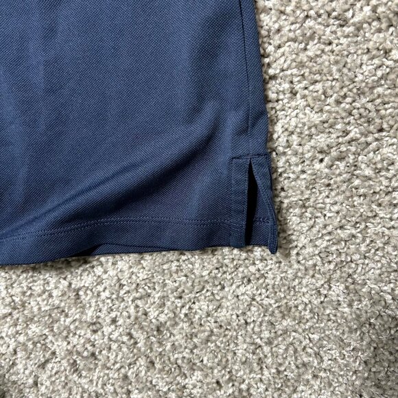 Tory Burch Women's Sz Medium Sleeveless Polo Shirt Navy Blue Cotton Blend - Picture 6 of 8